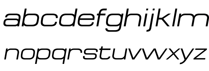 MicroExtendFLF-Italic Font LOWERCASE