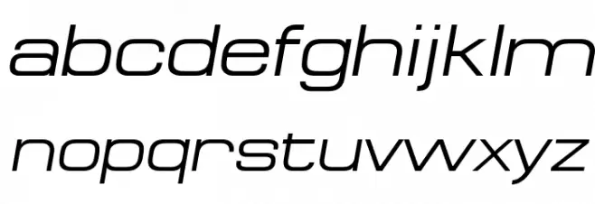 MicroExtendFLF-Italic Font LOWERCASE