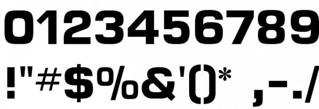 MicroFLF-Bold Font OTHER CHARS