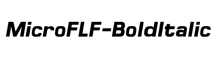MicroFLF-BoldItalic Font