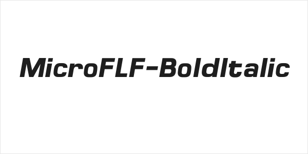MicroFLF-BoldItalic Logo