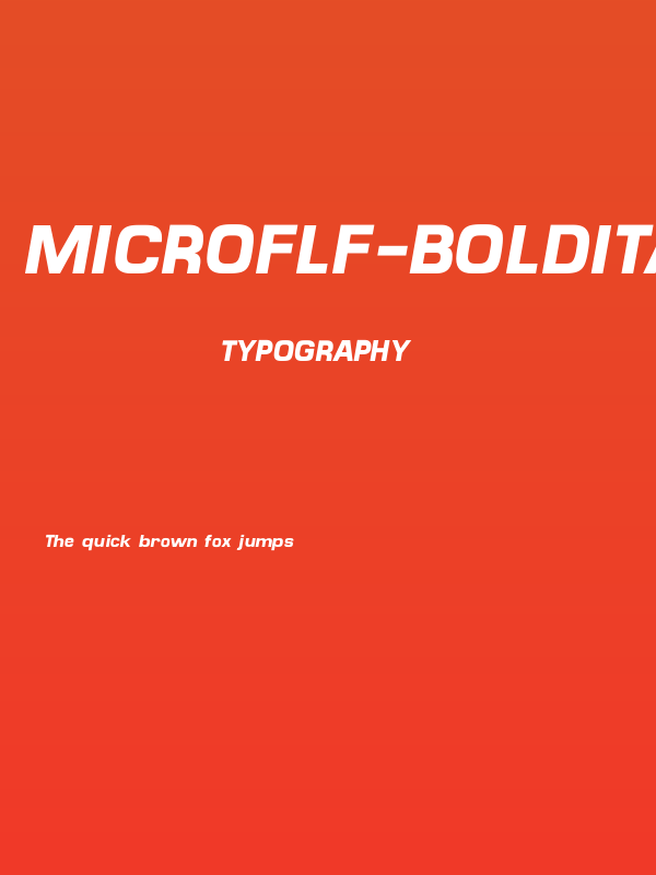 MicroFLF-BoldItalic Poster
