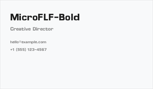 MicroFLF-Bold Business Card