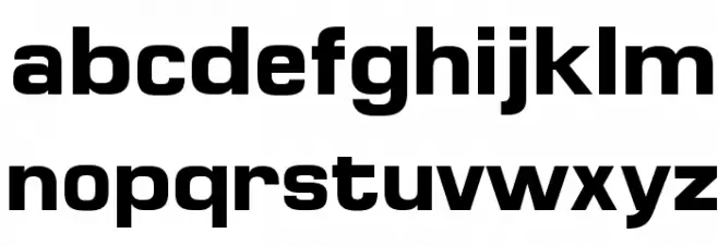 MicroFLF-Bold Schriftart Kleinbuchstaben