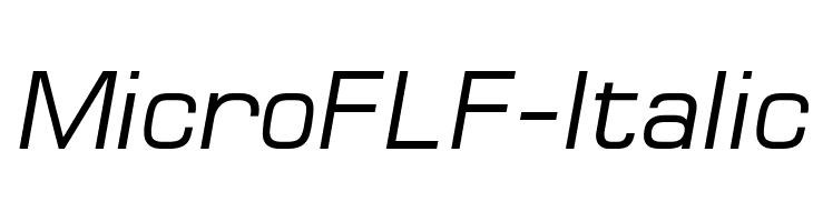 MicroFLF-Italic Font