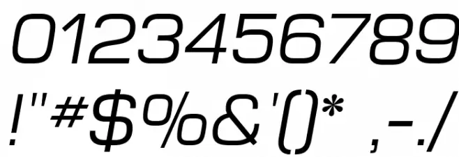 MicroFLF-Italic Font OTHER CHARS