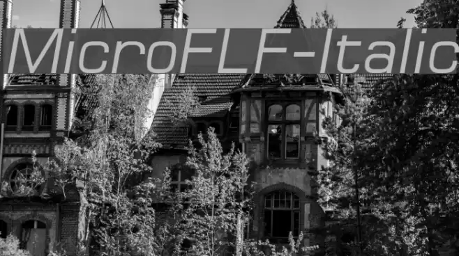 MicroFLF-Italic Font examples