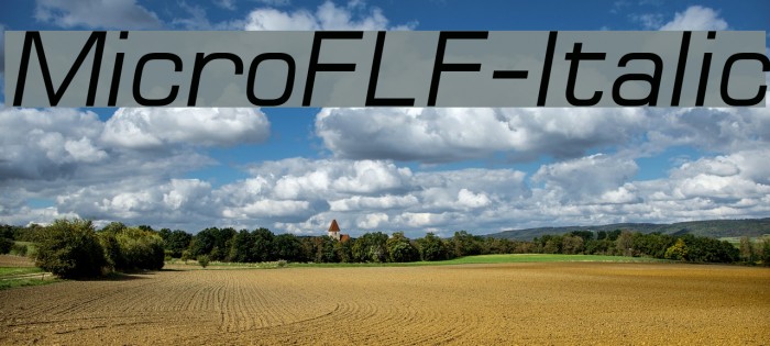 MicroFLF-Italic Font examples