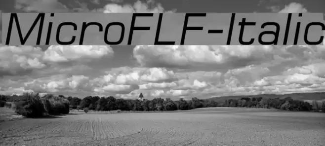 MicroFLF-Italic Font examples