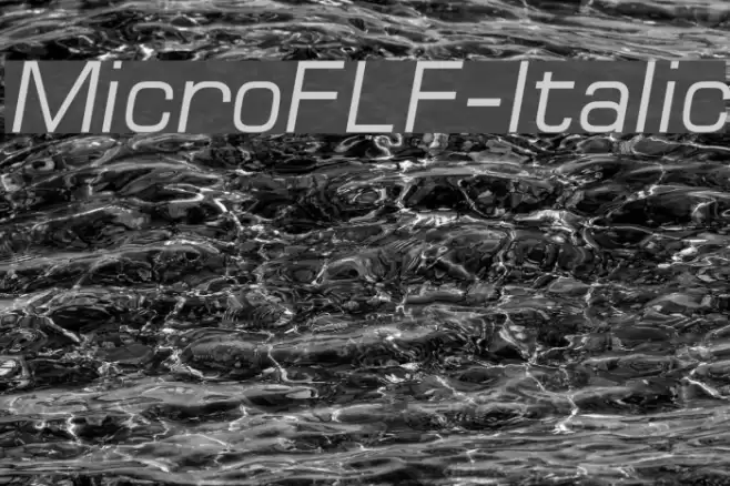 MicroFLF-Italic Font examples