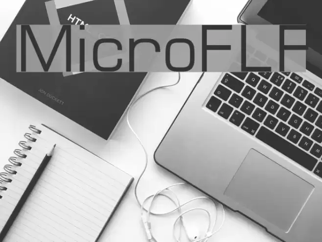 MicroFLF Schriftart examples