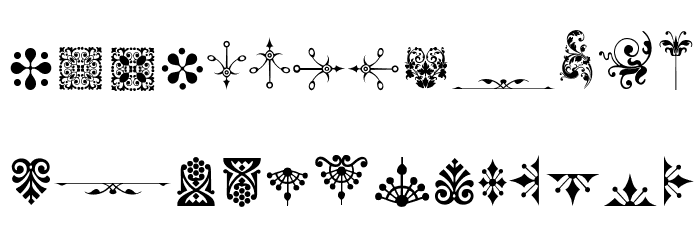 MicroFleuronsEighteen Font LOWERCASE