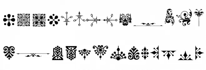 MicroFleuronsEighteen Font LOWERCASE