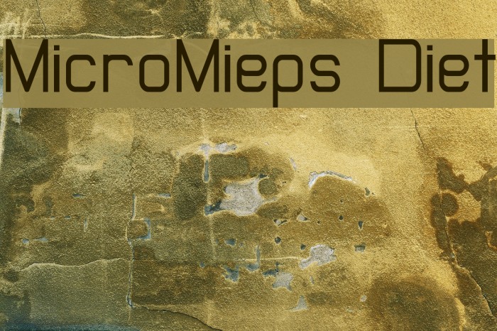 MicroMieps Diet Font examples