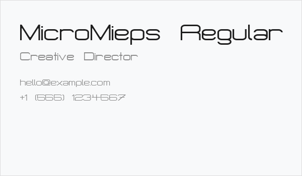 MicroMieps Regular Business Card