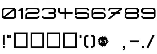MicroMieps bold Font OTHER CHARS