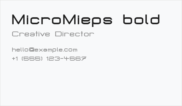 MicroMieps bold Business Card
