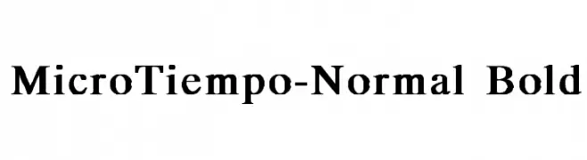 MicroTiempo-Normal Bold  नि: शुल्क फ़ॉन्ट्स डाउनलोड
