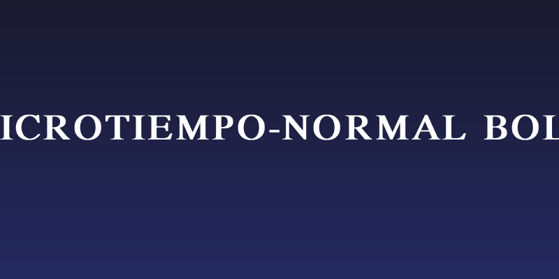MicroTiempo-Normal Bold Social Header