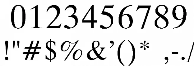 MicroTiempo-Normal Font OTHER CHARS