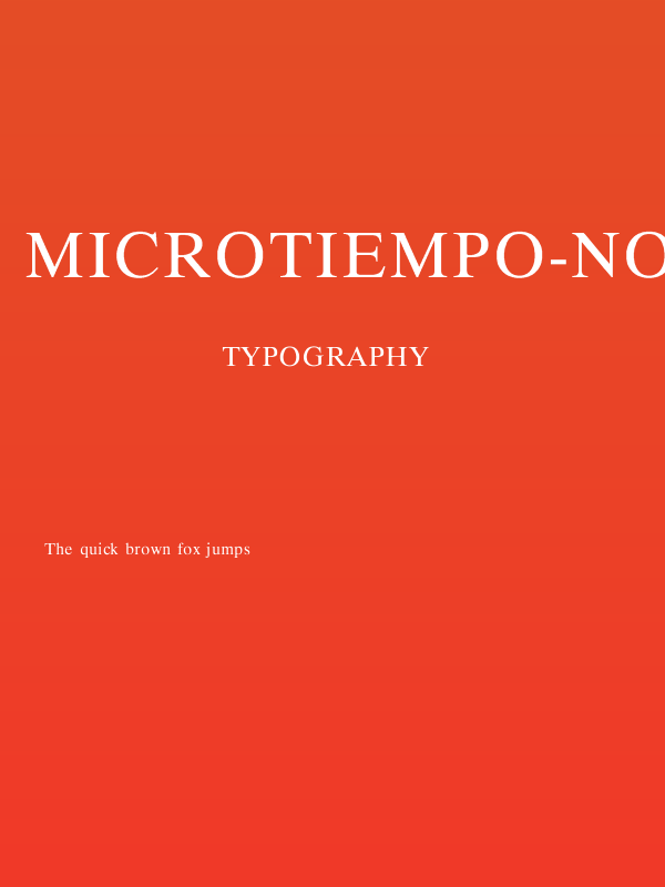 MicroTiempo-Normal Poster