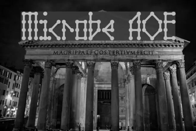 Microbe AOE Font examples