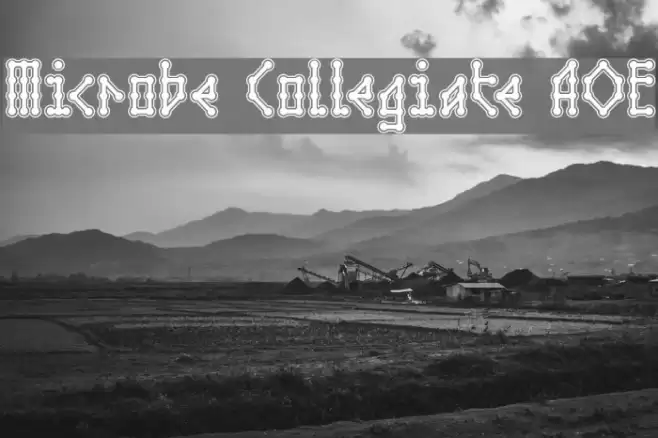 Microbe Collegiate AOE Font examples