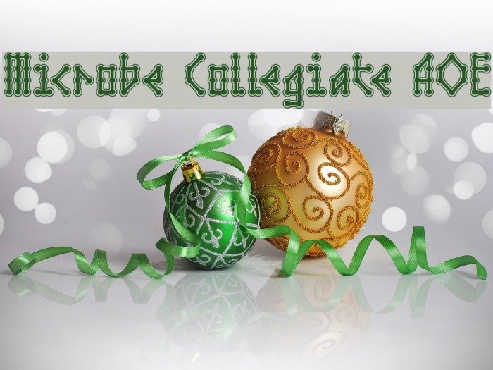 Microbe Collegiate AOE Font examples