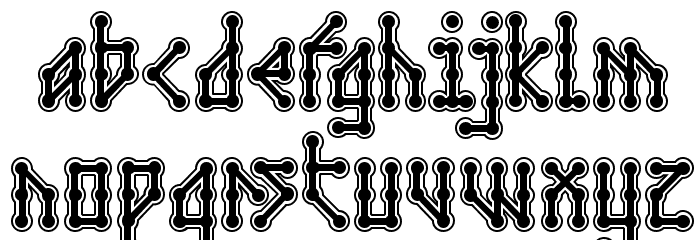 Microbe Collegiate AOE Font LOWERCASE