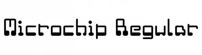 Microchip Regular  Скачать бесплатные шрифты