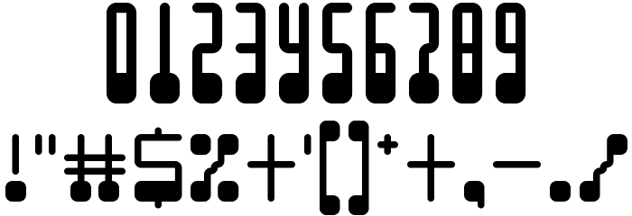 Microchip Regular Font OTHER CHARS