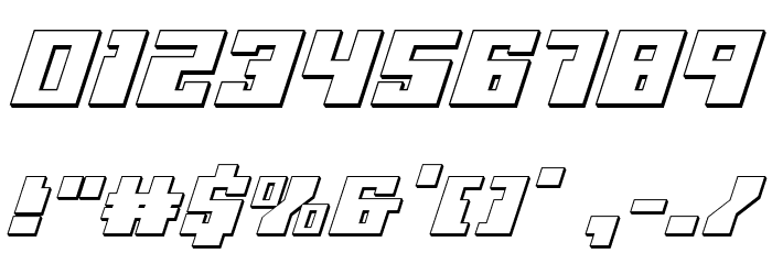 Micronian 3D Italic フォント その他の文字