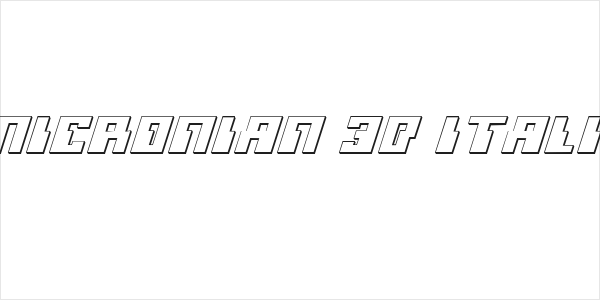 Micronian 3D Italic Logo