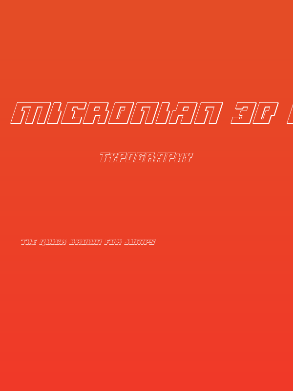 Micronian 3D Italic Poster