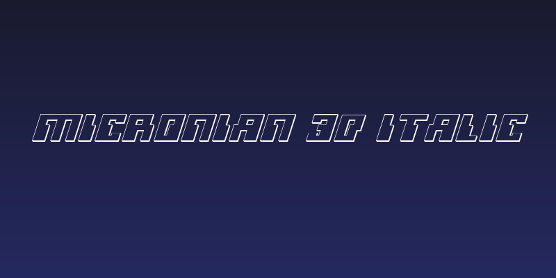 Micronian 3D Italic Social Header