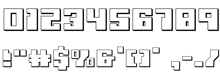 Micronian 3D Font OTHER CHARS