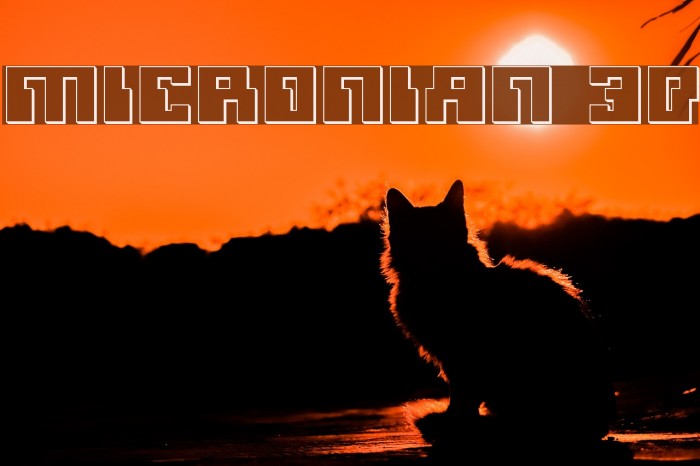 Micronian 3D Font examples