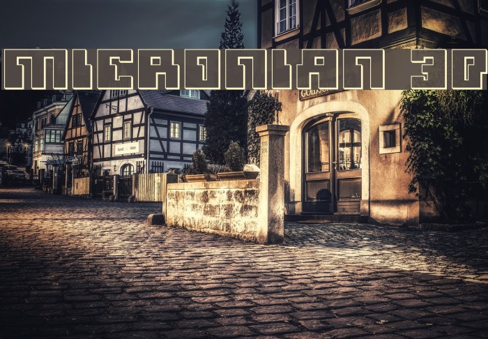 Micronian 3D Font examples