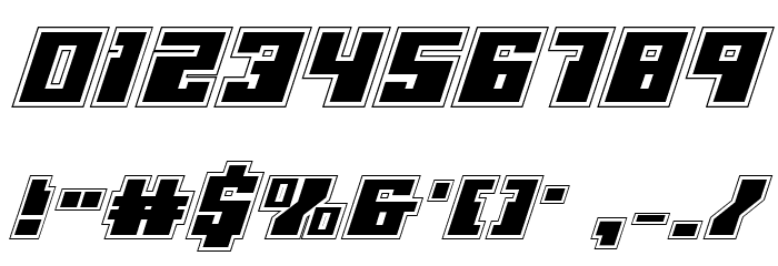 Micronian Academy Italic Font OTHER CHARS