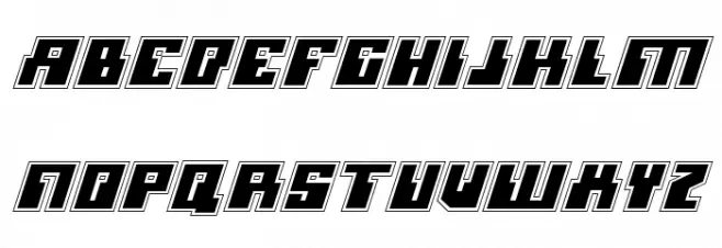 Micronian Academy Italic 字体 大写