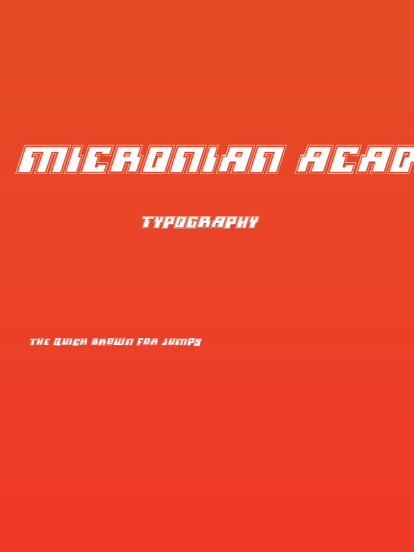 Micronian Academy Italic Poster