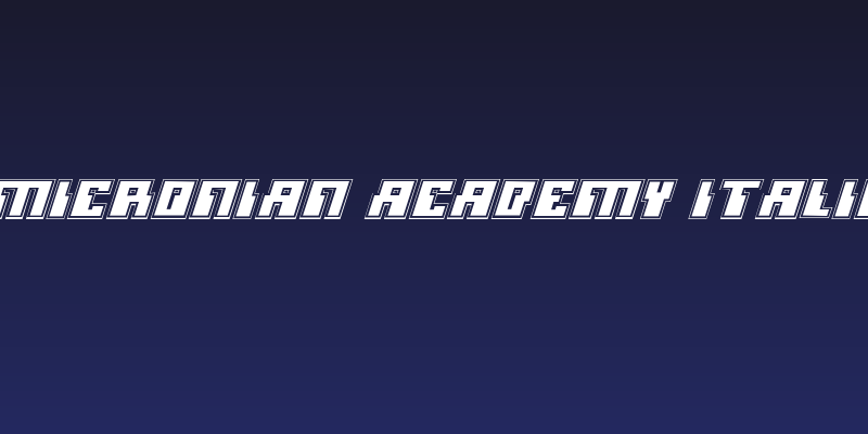 Micronian Academy Italic Social Header