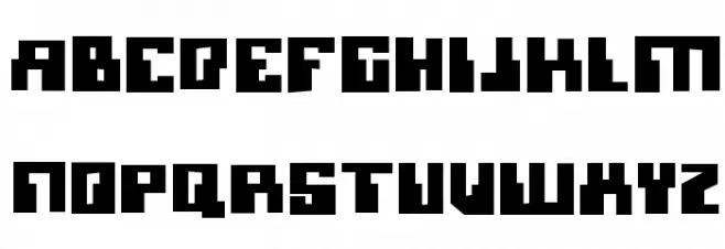 Micronian Blown Font UPPERCASE
