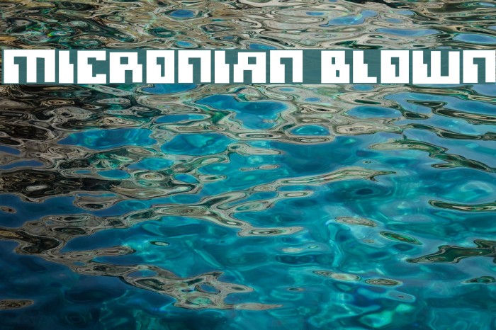 Micronian Blown Font examples