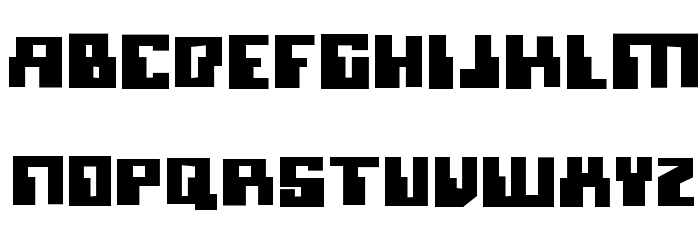 Micronian Blown Font LOWERCASE