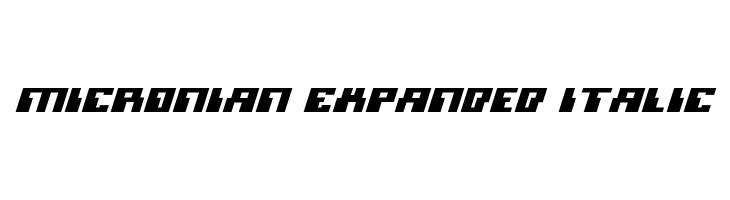 Micronian Expanded Italic  لخطوط تنزيل