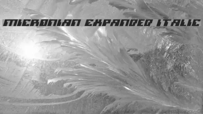 Micronian Expanded Italic Fonte examples
