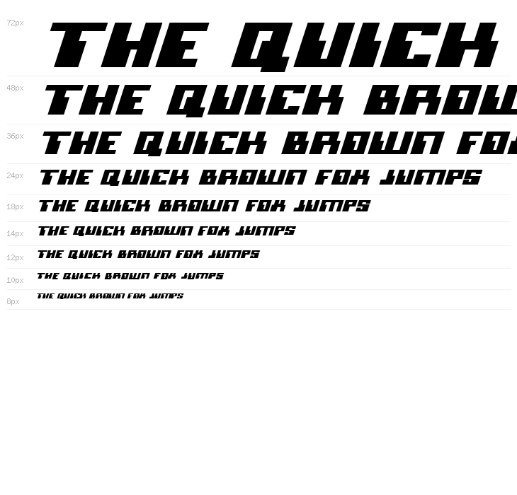 Micronian Expanded Italic Waterfall