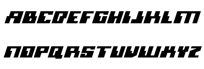 Micronian Expanded Italic Fonte MINÚSCULAS