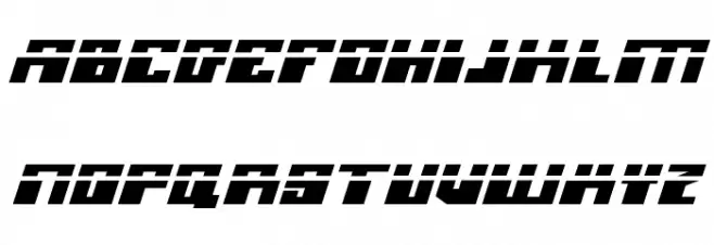 Micronian Expanded Laser Italic Fuentes MAYÚSCULAS